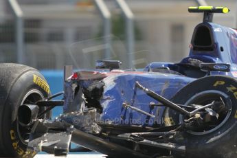 © Octane Photographic Ltd. 2011. European Formula1 GP, Saturday 25th June 2011. GP2 Race 1. Marcus Ericsson of iSport International was a race casualty. Digital Ref: 0085CB1D8444