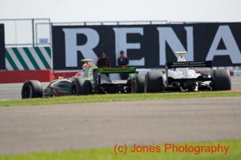 © Jones Photography 2011. World Series Renault – Silverstone, Sunday 21st August 2011. Formula Renault 3.5. Kevin Korus - Tech 1 racing leads Jake Rosenweig - Mofaz Racing. Digital Reference 0154DSC04752
