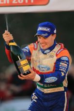 © North One Sport Ltd 2011 / Octane Photographic Ltd 2011. 13th November 2011 Wales Rally GB, Podium. Jari-Matti Latvalla sprays his victory Champagne. Digital Ref : 0201cb1d9956