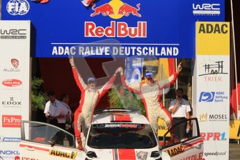 © North One Sport Ltd.2011/Octane Photographic Ltd. WRC Germany – Final Podium - Sunday 21st August 2011. Ott Tanak and Kuldar Sikk - Ford Fiesta S2000. Digital Ref : 0153CB1D6265
