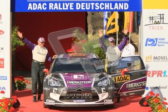 © North One Sport Ltd.2011/Octane Photographic Ltd. WRC Germany – Final Podium - Sunday 21st August 2011. Peter van Merksteijn and Erwin Mombaerts - Citroen DS3 WRC. Digital Ref : 0153CB1D6296