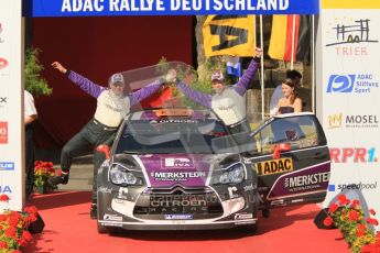 © North One Sport Ltd.2011/Octane Photographic Ltd. WRC Germany – Final Podium - Sunday 21st August 2011. Peter van Merksteijn and Erwin Mombaerts - Citroen DS3 WRC. Digital Ref : 0153CB1D6303