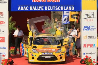 © North One Sport Ltd.2011/Octane Photographic Ltd. WRC Germany – Final Podium - Sunday 21st August 2011. Henning Solberg and Ilka Minor - Ford Fiesta RS WRC. Digital Ref : 0153CB1D6309