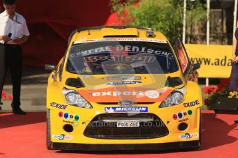 © North One Sport Ltd.2011/Octane Photographic Ltd. WRC Germany – Final Podium - Sunday 21st August 2011. Henning Solberg and Ilka Minor - Ford Fiesta RS WRC. Digital Ref : 0153CB1D6316