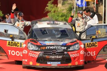 © North One Sport Ltd.2011/Octane Photographic Ltd. WRC Germany – Final Podium - Sunday 21st August 2011. Petter Solberg and Chris Patterson - Citroen DS3 WRC. Digital Ref : 0153CB1D6345