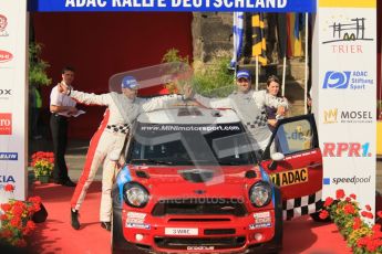 © North One Sport Ltd.2011/Octane Photographic Ltd. WRC Germany – Final Podium - Sunday 21st August 2011. Daniel Sordo and Carlos Corral - Mini John Cooper Works. Digital Ref : 0153CB1D6371