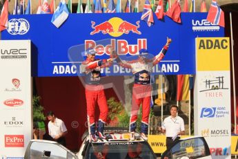 © North One Sport Ltd.2011/Octane Photographic Ltd. WRC Germany – Final Podium - Sunday 21st August 2011. Sebastien Ogier and Julian Ingrassia - Citroen DS3 WRC. Digital Ref : 0153CB1D6405