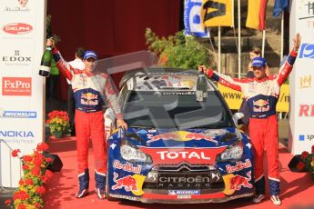 © North One Sport Ltd.2011/Octane Photographic Ltd. WRC Germany – Final Podium - Sunday 21st August 2011. Sebastien Ogier and Julian Ingrassia - Citroen DS3 WRC. Digital Ref : 0153CB1D6437