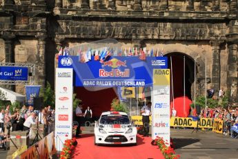 © North One Sport Ltd.2011/Octane Photographic Ltd. WRC Germany – Final Podium - Sunday 21st August 2011. Ott Tanak and Kuldar Sikk - Ford Fiesta S2000. Digital Ref : 0153CB7D0703