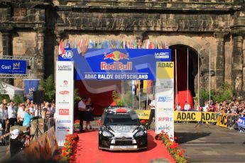 © North One Sport Ltd.2011/Octane Photographic Ltd. WRC Germany – Final Podium - Sunday 21st August 2011. Kimi Raikkonen and Kaj Lindstrom - Citroen DS3 WRC. Digital Ref : 0153CB7D0733