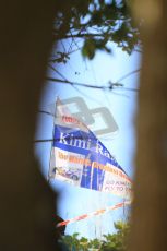 © North One Sport Ltd.2011/Octane Photographic Ltd. WRC Germany – SS11 - Hermeskeil_Gusenburg II - Saturday 20th August 2011, Kimi Raikkonen supporters' flag through the trees. Digital Ref : 0151CB1D5943
