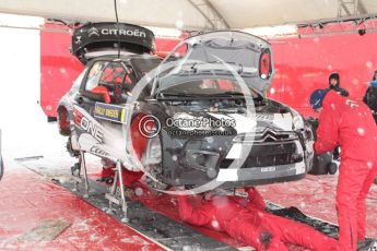 © North One Sport Limited 2011/Octane Photographic Ltd. 2011 WRC Sweden Hagfors service stage, Thursday 10th February 2011, Kimi Raikkonen, Citroen DS3 WRC, Ice One Racing. Digital ref : 0127CB1D0198