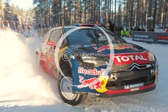© North One Sport Limited 2011/Octane Photographic. 2011 WRC Sweden SS10 Fredericksberg, Saturday 12th February 2011, Sebastien Loeb/Daniel Elena, Citroen DS3 WRC. Digital ref : 0142CB1D7327