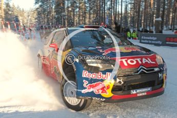 ©  North One Sport Limited 2011/Octane Photographic. 2011 WRC Sweden SS10 Fredericksberg, Saturday 12th February 2011, Sebastien Loeb/Daniel Elena, Citroen DS3 WRC. Digital ref : 0142CB1D7327