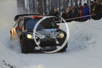 ©  North One Sport Limited 2011/Octane Photographic. 2011 WRC Sweden SS10 Fredericksberg, Saturday 12th February 2011, Kimi Raikkonen/Kaj Lindstrom, Citroen DS3 WRC. Digital ref : 0142LW7D8955