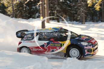 ©  North One Sport Limited 2011/Octane Photographic. 2011 WRC Sweden SS12 Lechfors II, Saturday 12th February 2011, Sebastien Loeb/Daniel Elena, Citroen DS3 WRC. Digital ref : 0143CB1D7595