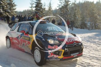 © North One Sport Limited 2011/Octane Photographic Ltd. 2011 WRC Sweden SS5 Vargassen lI, Friday 11th February 2011, Sebastien Loeb/Daniel Elena, Citroen DS3 WRC. Digital ref : 0141CB1D6966