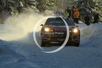©  North One Sport Limited 2011/Octane Photographic. 2011 WRC Sweden SS5 Vargassen lI, Friday 11th February 2011, Sebastien Loeb/Daniel Elena, Citroen DS3 WRC. Digital ref : 0141LW7D8745