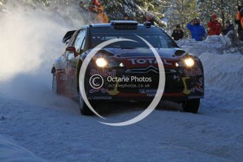 ©  North One Sport Limited 2011/Octane Photographic. 2011 WRC Sweden SS5 Vargassen lI, Friday 11th February 2011, Sebastien Loeb/Daniel Elena, Citroen DS3 WRC. Digital ref : 0141LW7D8746