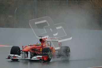 World © Octane Photographic 2011.  Formula 1 testing Saturday 12th March 2011 Circuit de Catalunya. Ferrari 150° Italia - Fernando Alonso. Digital ref : 0018CB1D4331