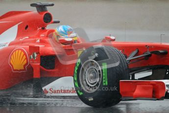 World © Octane Photographic 2011.  Formula 1 testing Saturday 12th March 2011 Circuit de Catalunya. Ferrari 150° Italia - Fernando Alonso. Digital ref : 0018CB1D4354
