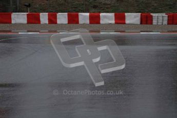 World © Octane Photographic 2011.  Formula 1 testing Saturday 12th March 2011 Circuit de Catalunya. Rain bouncing off the track. Digital ref : 0018LW7D5744
