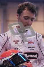 © Octane Photographic Ltd. 2012. Autosport International 2012 Celebrity Karting for the Race To Recovery charity. 12th January 2012. Bradley Philpot. Digital Ref : 0206cb1d1061