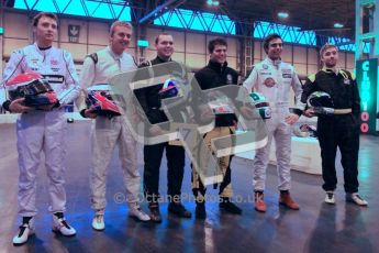 © Octane Photographic Ltd. 2012. Autosport International 2012 Celebrity Karting for the Race To Recovery charity. 12th January 2012. Bradley Philpot, Craig Dolby, Micky Doyle, Ramon Pineiro and Dino Zamparelli. Digital Ref : 0206cb7d0327