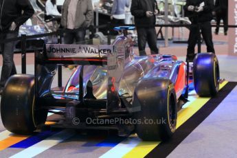 © Octane Photographic Ltd. 2012. Autosport International F1 Cars Old and New. McLaren show car rear end. Digital Ref : 0207cb1d0758