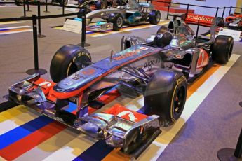 © Octane Photographic Ltd. 2012. Autosport International F1 Cars Old and New. McLaren show car front quarter. Digital Ref : 0207cb7d1819