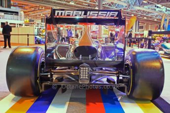 © Octane Photographic Ltd. 2012. Autosport International F1 Cars Old and New. Marussia Virgin show car rear end. Digital Ref : 0207cb7d1849