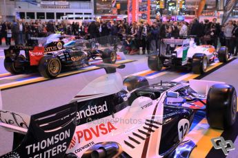 © Octane Photographic Ltd. 2012. Autosport International F1 Cars Old and New. The crowds around the Mercedes, Williams, Force India and Renault show cars on the F1 display. Digital Ref : 0207cb7d1927