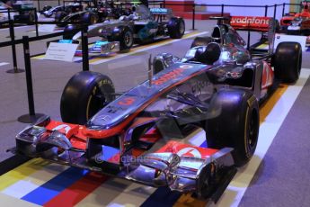 © Octane Photographic Ltd. 2012. Autosport International F1 Cars Old and New. McLaren show car front quarter. Digital Ref : 0207lw7d2359