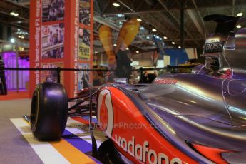 © Octane Photographic Ltd. 2012. Autosport International F1 Cars Old and New. McLaren show car side pod. Digital Ref : 0207lw7d2365