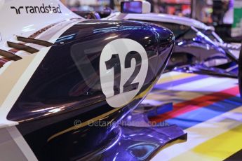 © Octane Photographic Ltd. 2012. Autosport International F1 Cars Old and New. Williams show car side pod. Digital Ref : 0207lw7d2420