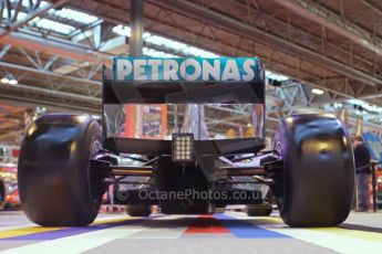 © Octane Photographic Ltd. 2012. Autosport International F1 Cars Old and New. Mercedes show car rear end. Digital Ref : 0207lw7d2515
