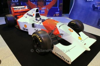 © Octane Photographic Ltd. 2012. Autosport International F1 Cars Old and New. Ayrton Senna McLaren MP4/8 in the Senna display, Historic F1. Digital Ref : 0207cb7d0202