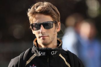 World © Octane Photographic Ltd. Belgian GP Spa - Sunday 2nd September 2012 - F1 Paddock - Romain Grosjean - Lotus. Digital Ref :