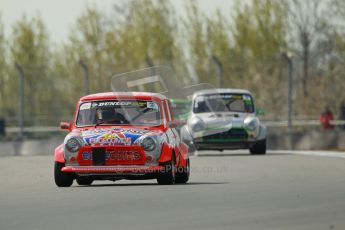 © Octane Photographic Ltd. Mini Miglia practice session 21st April 2012. Donington Park. David Edgecombe, Team Edgecoms/Owens Motorsport and Paul Clark, GB Motorsport/Dental Studio. Digital Ref : 0298lw1d1366