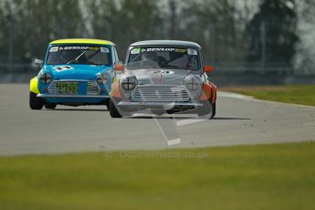 © Octane Photographic Ltd. Mini Miglia practice session 21st April 2012. Donington Park. Rupert Deeth, Motivated Racing and Kane Astin, St.Andrews Bureau Ltd. Digital Ref : 0298lw1d1421