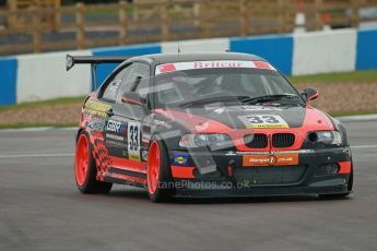 © Octane Photographic Ltd. BritCar Production Cup Championship race. 21st April 2012. Donington Park. Kevin Clarke/Wayne Gibson, Intersport Racing, BMW M3. Digital Ref : 0300lw1d2119