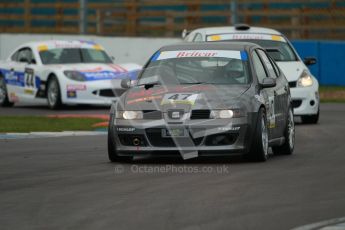 © Octane Photographic Ltd. BritCar Production Cup Championship race. 21st April 2012. Donington Park. Cris hayes/Andy Thompson, Seat Leon Cupra. Digital Ref : 0300lw1d2136