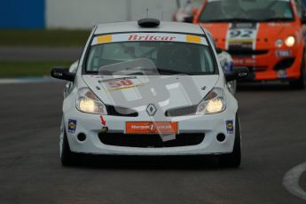 © Octane Photographic Ltd. BritCar Production Cup Championship race. 21st April 2012. Donington Park. Bob Stockley, Mid Life Crisis Racing, Clio.Digital Ref : 0300lw1d2142