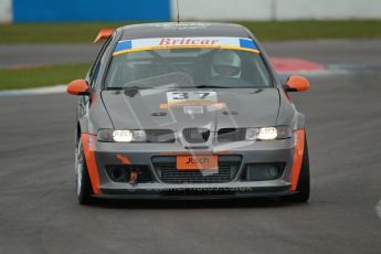 © Octane Photographic Ltd. BritCar Production Cup Championship race. 21st April 2012. Donington Park. Paul Mitson/Mike Pascall/Paul Kite, Seat Leon Cupra. Digital Ref : 0300lw1d2174