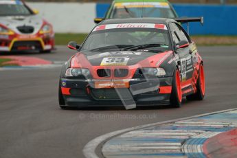 © Octane Photographic Ltd. BritCar Production Cup Championship race. 21st April 2012. Donington Park. Kevin Clarke/Wayne Gibson, Intersport Racing, BMW M3. Digital Ref : 0300lw1d2216