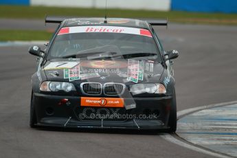 © Octane Photographic Ltd. BritCar Production Cup Championship race. 21st April 2012. Donington Park. Dave, Jason and Michael Cox, MMC Motorsport, BMW M3 CSL. Digital Ref : 0300lw1d2248