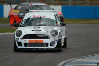 © Octane Photographic Ltd. BritCar Production Cup Championship race. 21st April 2012. Donington Park. Martin Parsons/Chris Knox, Mini Cooper S. Digital Ref : 0300lw1d2263