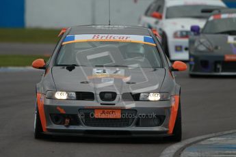 © Octane Photographic Ltd. BritCar Production Cup Championship race. 21st April 2012. Donington Park. Paul Mitson/Mike Pascall/Paul Kite, Seat Leon Cupra. Digital Ref : 0300lw1d2435