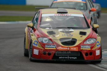 © Octane Photographic Ltd. BritCar Production Cup Championship race. 21st April 2012. Donington Park. Bernard and Stefan Hogarth, Seat Leon Supercopa. Digital Ref : 0300lw1d2542