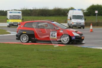 © Octane Photographic Ltd. BritCar Production Cup Championship race. 21st April 2012. Donington Park. Tim Saunders, Honda Civic Type R. Digital Ref : 0300lw7d7254